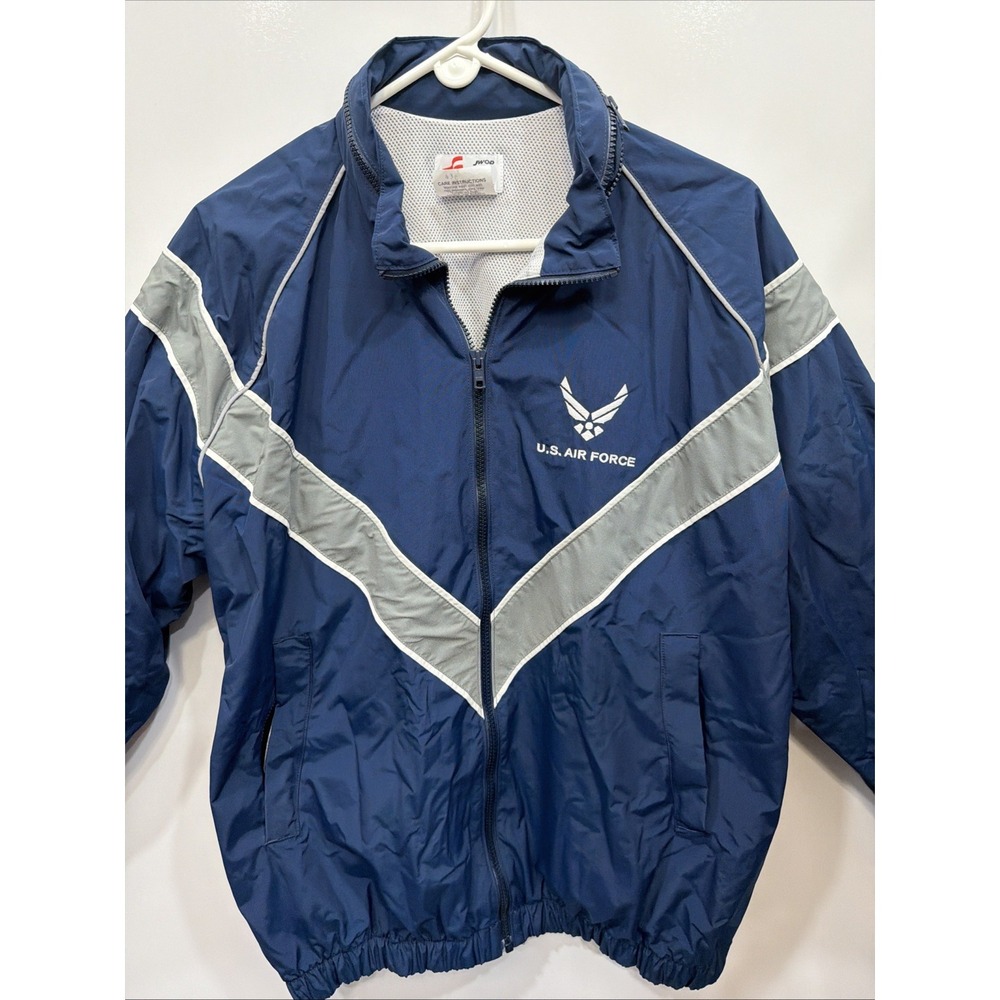 US Air Force Jacket Mens‎ Medium Short Blue PTU Reflective Windbreaker Skilcraft